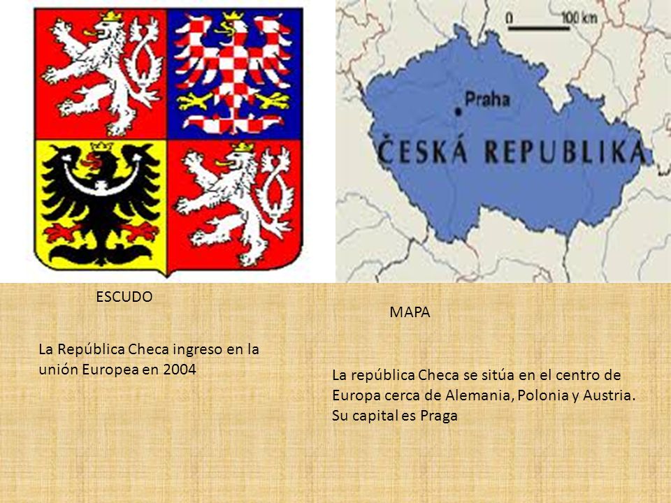 ESCUDO MAPA. La República Checa ingreso en la unión Europea en