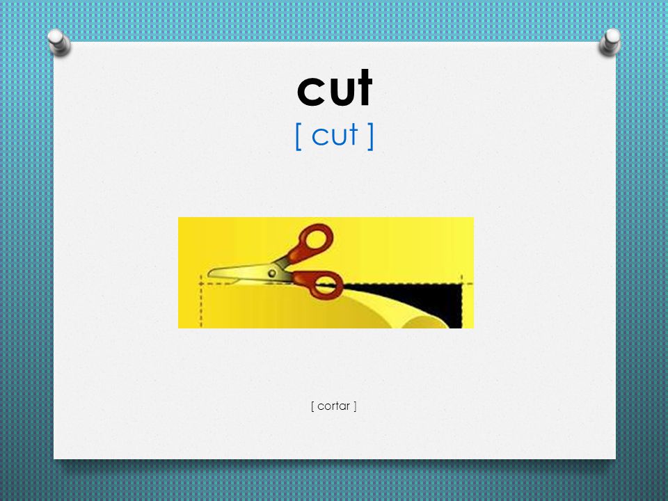 cut [ cut ] [ cortar ]