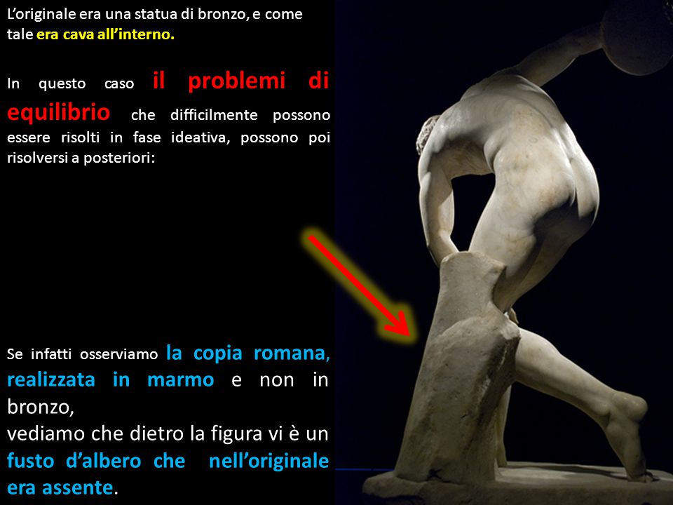 L’originale era una statua di bronzo, e come tale era cava all’interno.