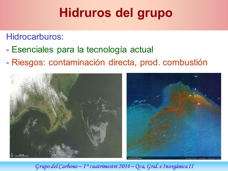 Grupo del Carbono – 1° cuatrimestre 2014 – Qca, Gral. e Inorgánica II
