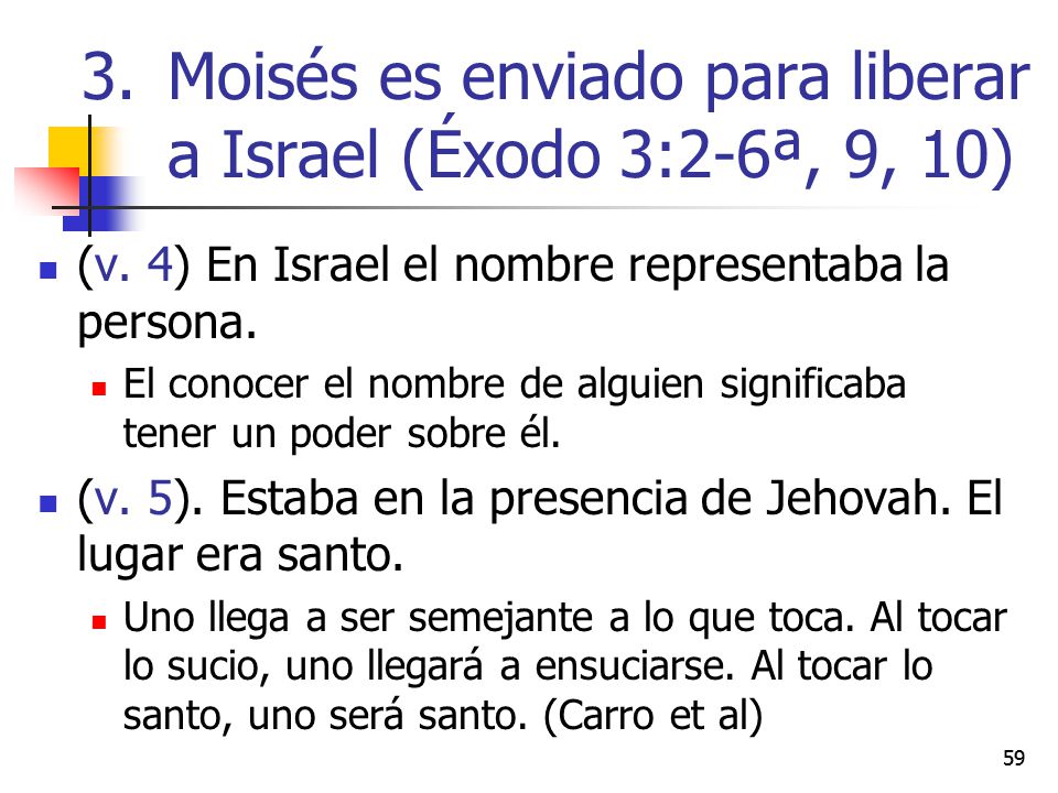 Moisés es enviado para liberar a Israel (Éxodo 3:2-6ª, 9, 10)