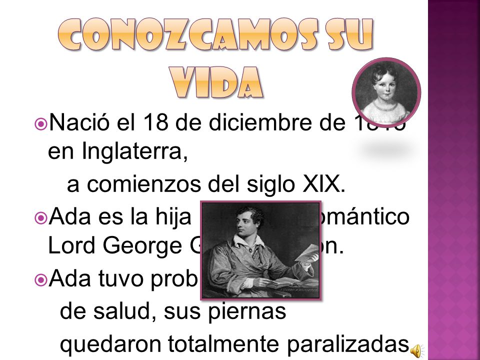Conozcamos su vida Nació el 18 de diciembre de 1815 en Inglaterra,