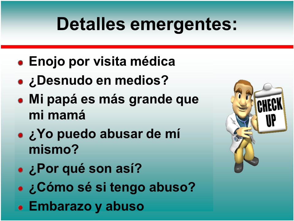 Detalles emergentes: Enojo por visita médica ¿Desnudo en medios