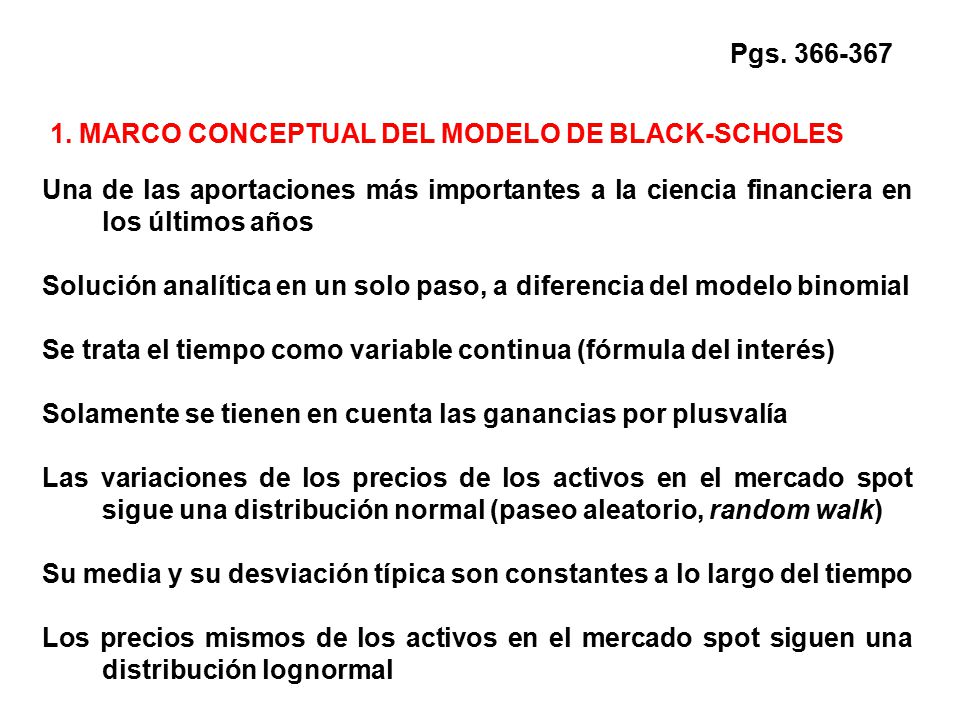 EL MODELO DE BLACK-SCHOLES - ppt descargar
