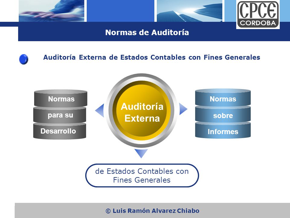 Auditoría Externa Normas de Auditoría Normas Normas para su sobre