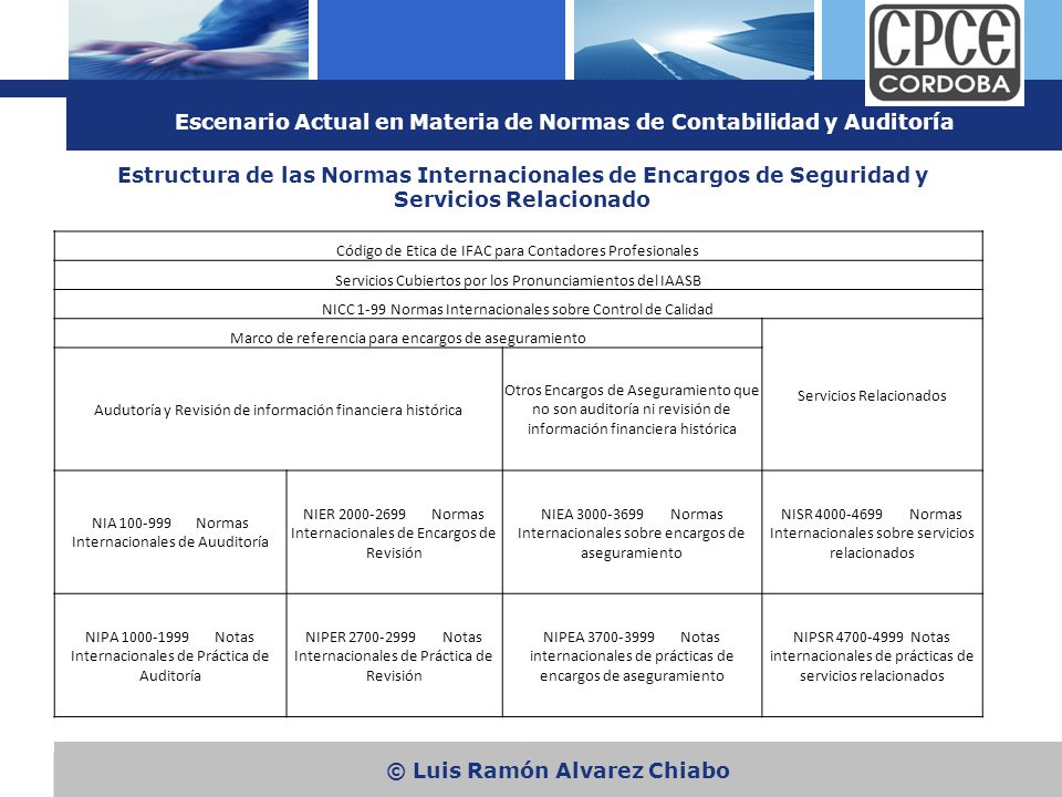 Escenario Actual en Materia de Normas de Contabilidad y Auditoría