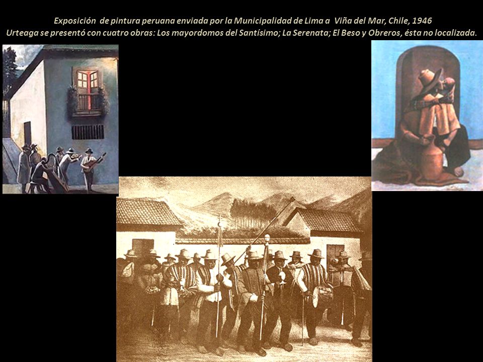 Exposición de pintura peruana enviada por la Municipalidad de Lima a Viña del Mar, Chile, 1946