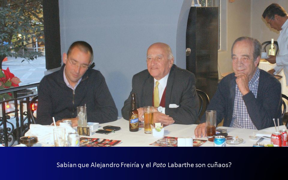 Sabían que Alejandro Freiría y el Pato Labarthe son cuñaos