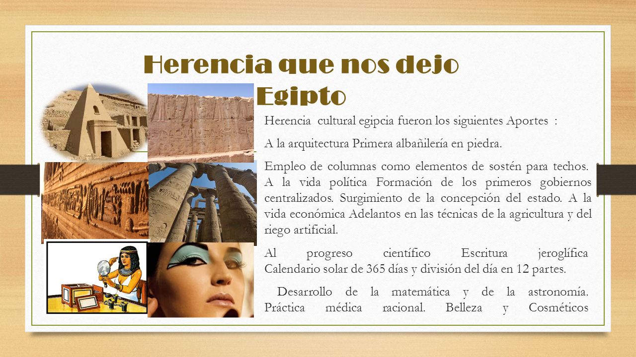 Herencia que nos dejo Egipto