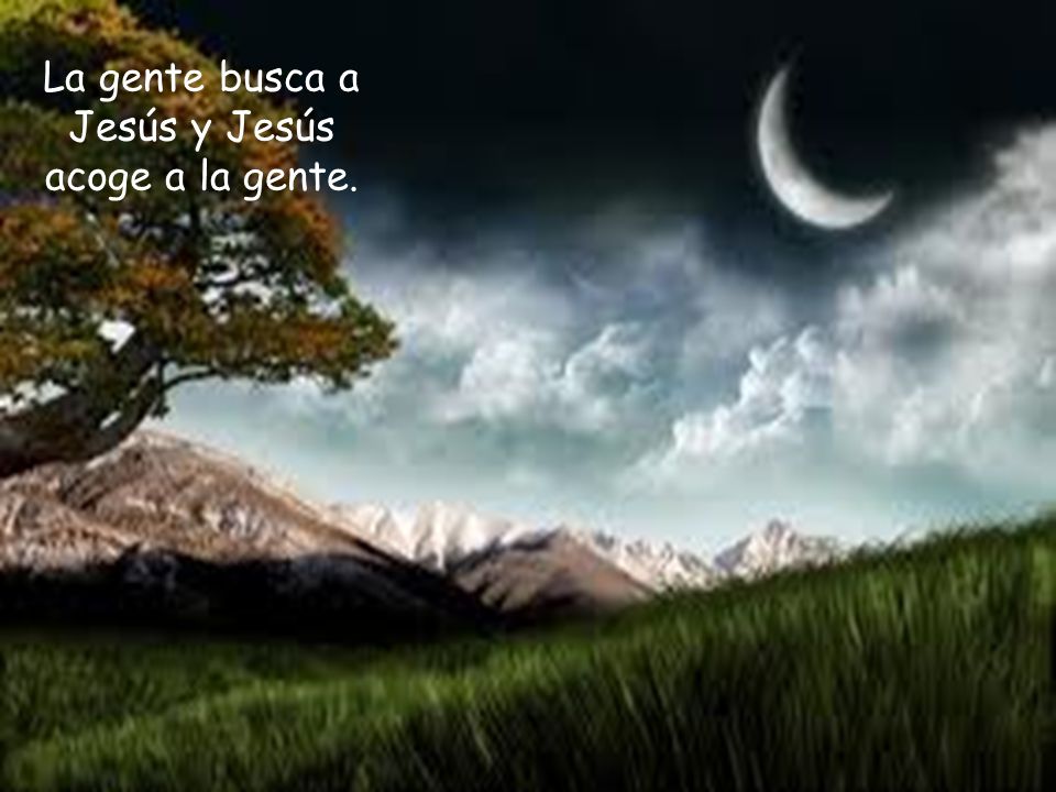 La gente busca a Jesús y Jesús acoge a la gente.