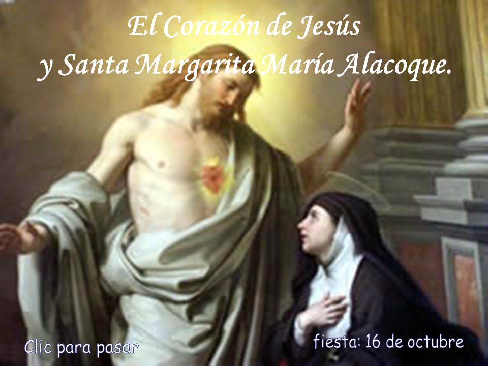 El Corazón de Jesús y Santa Margarita María Alacoque.