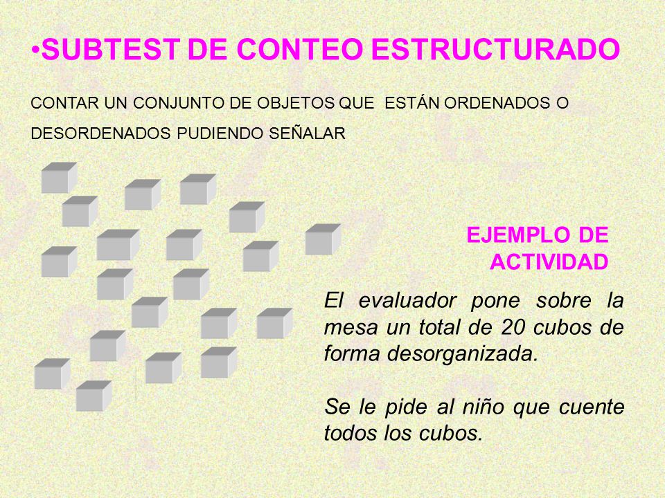 SUBTEST DE CONTEO ESTRUCTURADO