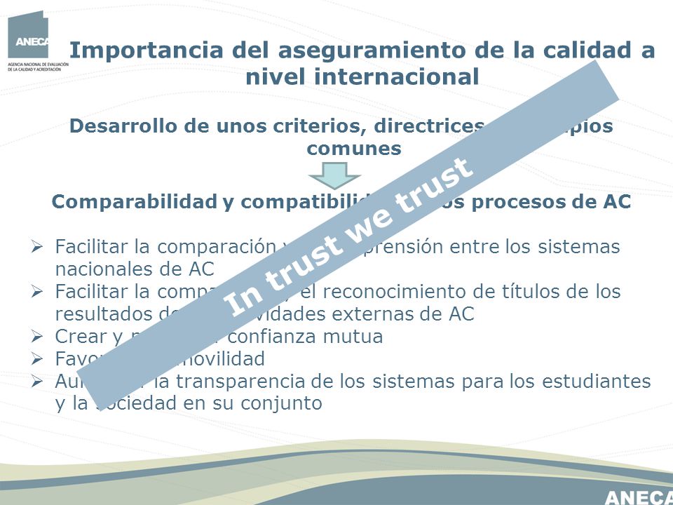 Importancia del aseguramiento de la calidad a nivel internacional