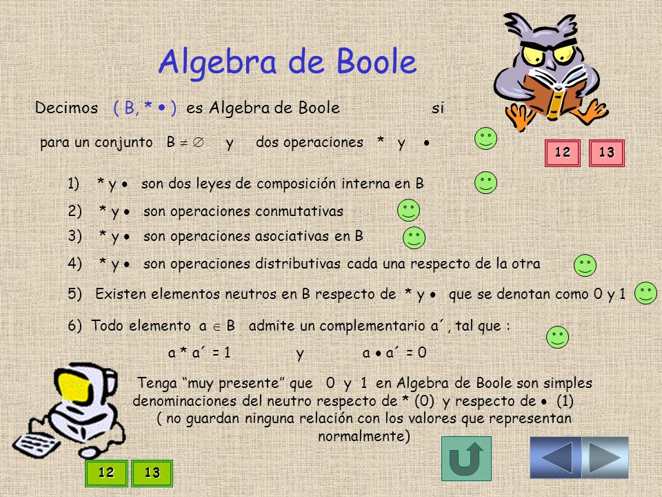 Algebra de Boole Decimos ( B, *  ) es Algebra de Boole si