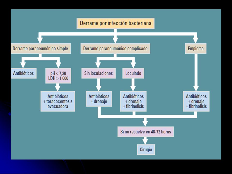 Al inicio de la infección se inflama la pleura aumentando su permeabilidad capilar y produciendo un exudado deno-