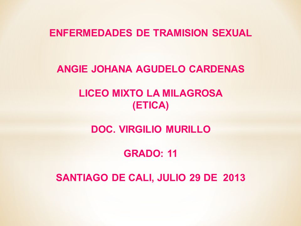 ENFERMEDADES DE TRAMISION SEXUAL ANGIE JOHANA AGUDELO CARDENAS