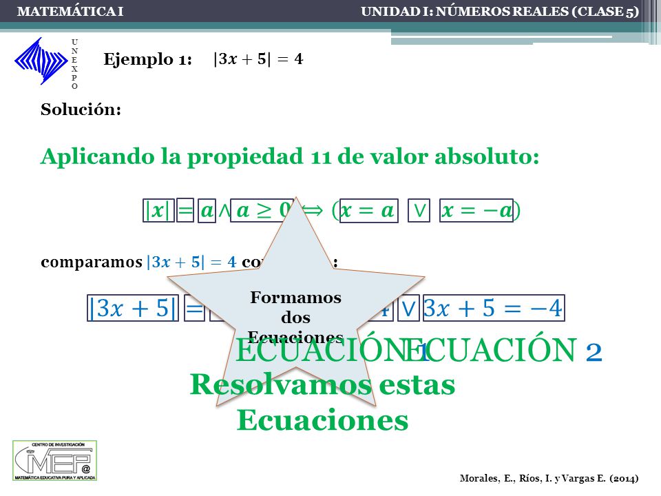 Formamos dos Ecuaciones Resolvamos estas Ecuaciones