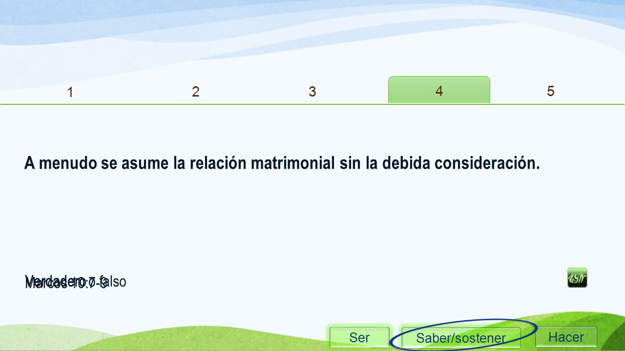 A menudo se asume la relación matrimonial sin la debida consideración.