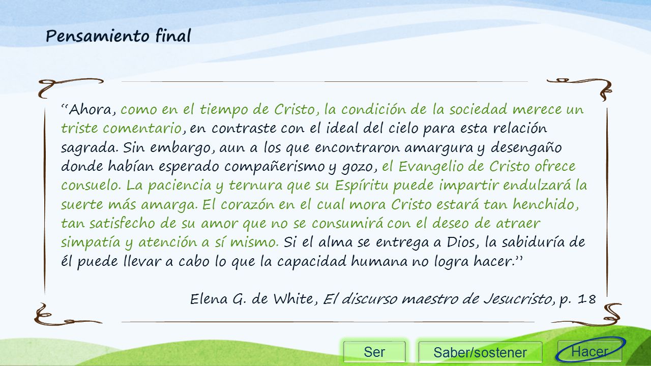 Pensamiento final