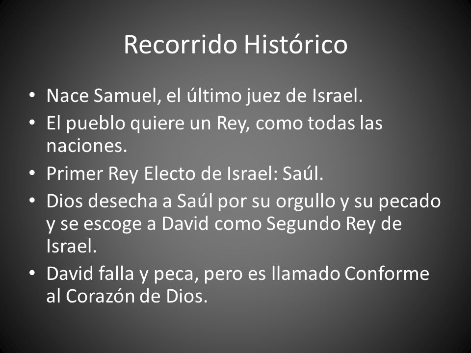 Recorrido Histórico Nace Samuel, el último juez de Israel.