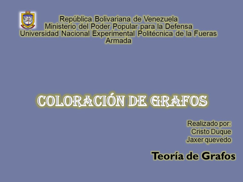 Coloración de grafos Teoría de Grafos