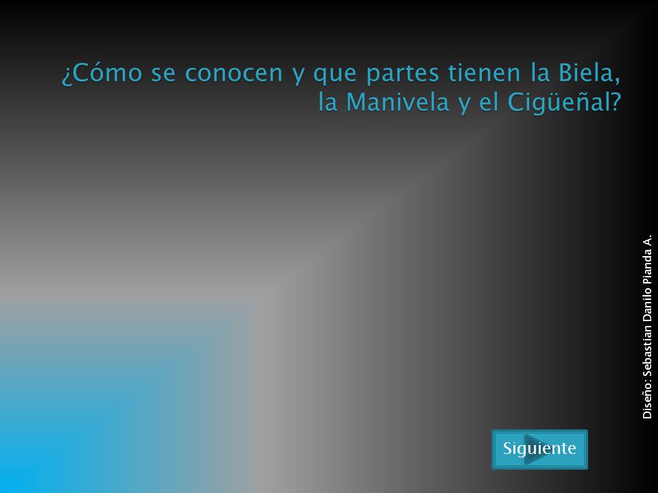 ¿Cómo se conocen y que partes tienen la Biela, la Manivela y el Cigüeñal