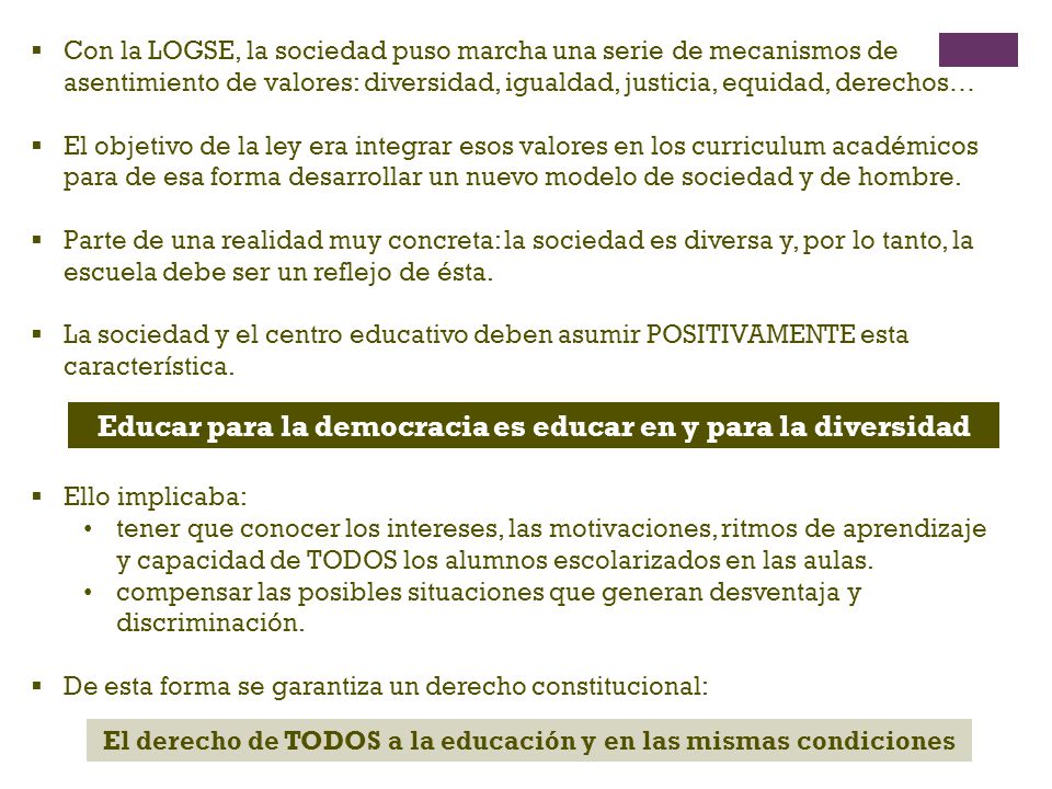 Educar para la democracia es educar en y para la diversidad