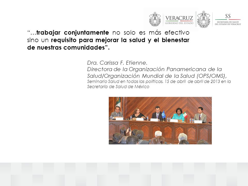 …trabajar conjuntamente no solo es más efectivo sino un requisito para mejorar la salud y el bienestar de nuestras comunidades .