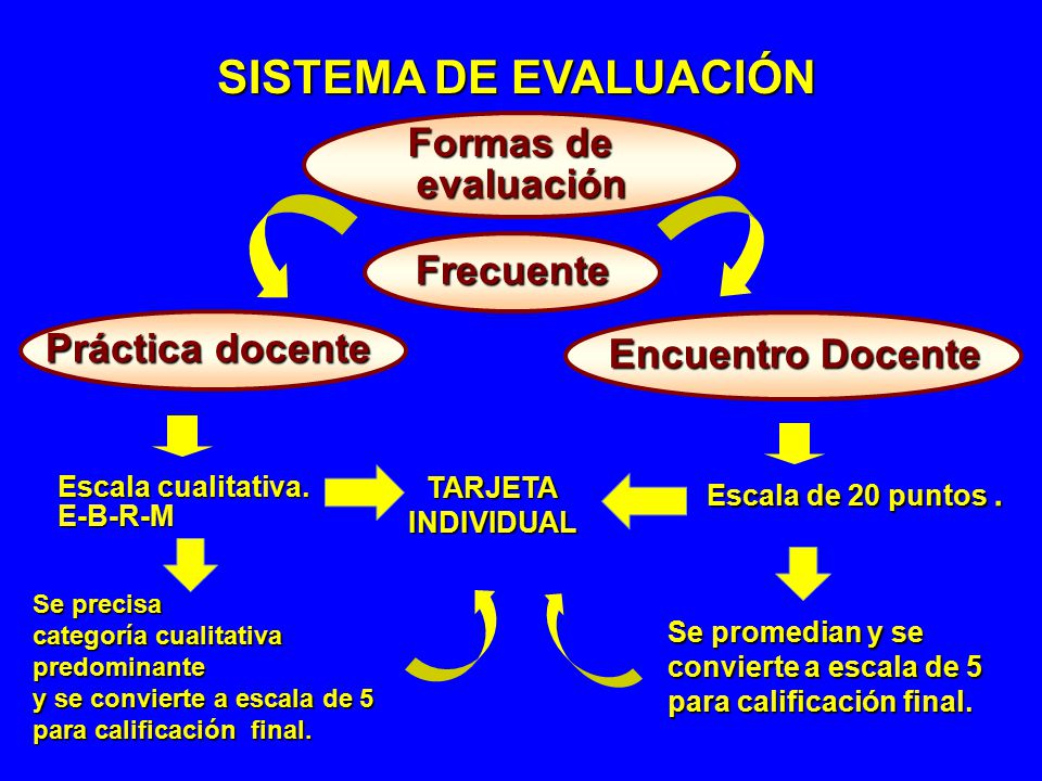 SISTEMA DE EVALUACIÓN Formas de evaluación Frecuente Práctica docente