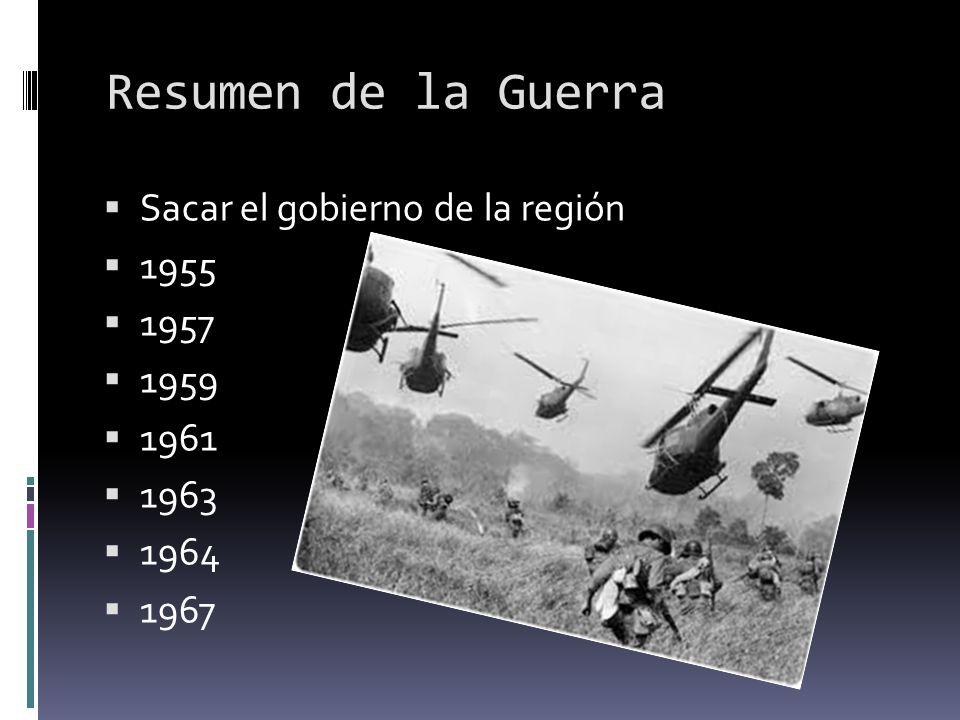 Resumen de la Guerra Sacar el gobierno de la región