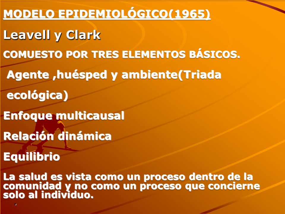 Leavell y Clark MODELO EPIDEMIOLÓGICO(1965)