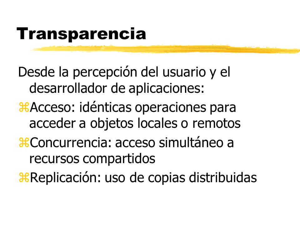 Transparencia Desde la percepción del usuario y el desarrollador de aplicaciones: