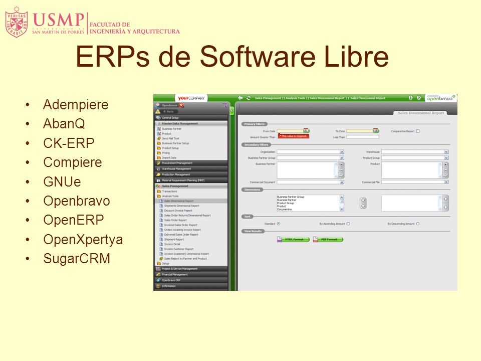 ERPs de Software Libre Adempiere AbanQ CK-ERP Compiere GNUe Openbravo