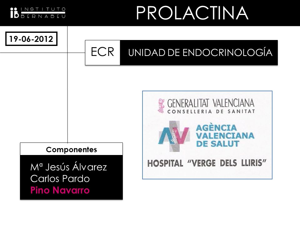 PROLACTINA ECR UNIDAD DE ENDOCRINOLOGÍA Mª Jesús Álvarez Carlos Pardo