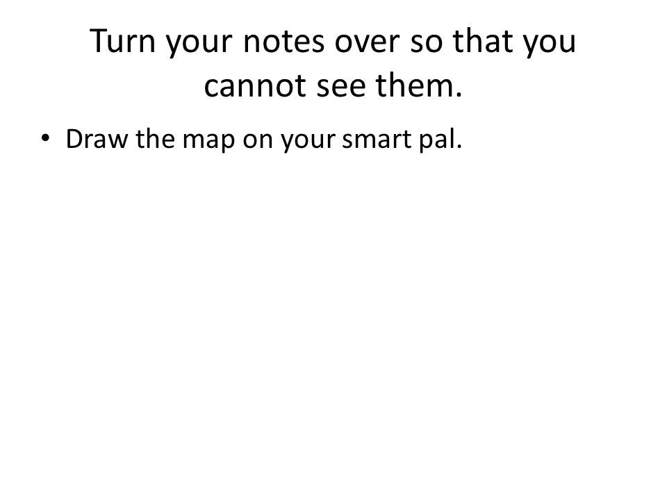 Turn your notes over so that you cannot see them.