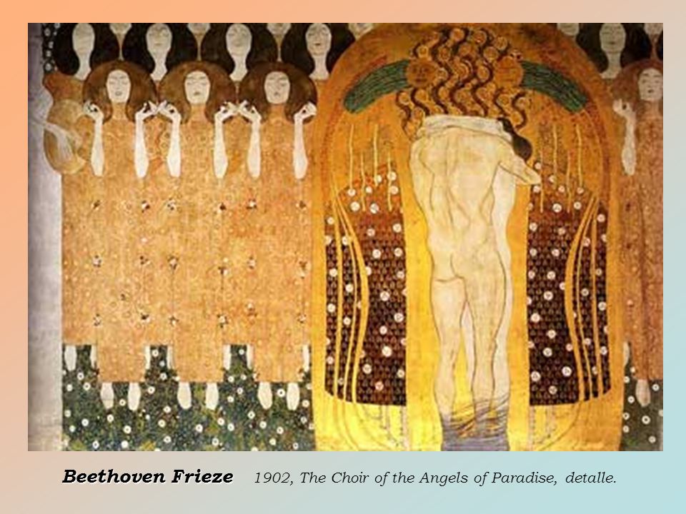 Beethoven Frieze 1902, The Choir of the Angels of Paradise, detalle.