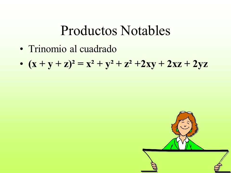 Productos Notables Trinomio al cuadrado