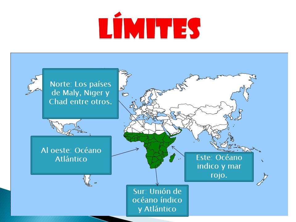 LíMITES Norte: Los países de Maly, Niger y Chad entre otros.