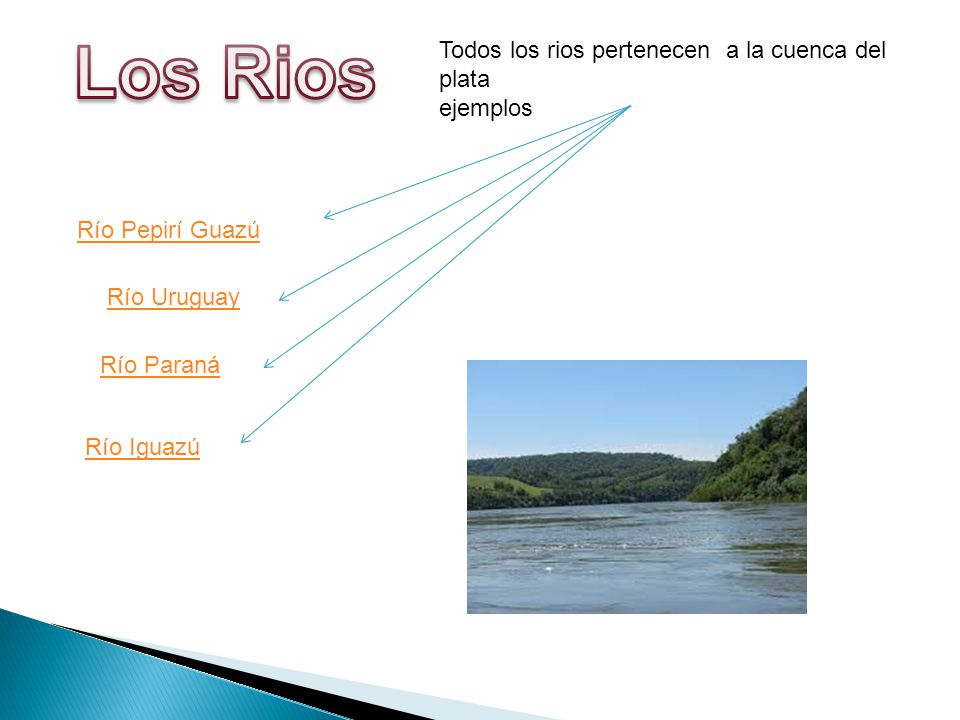 Los Rios Todos los rios pertenecen a la cuenca del plata ejemplos