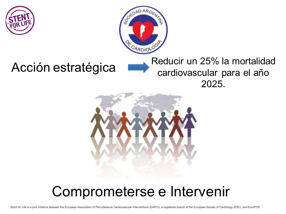 Reducir un 25% la mortalidad cardiovascular para el año 2025.