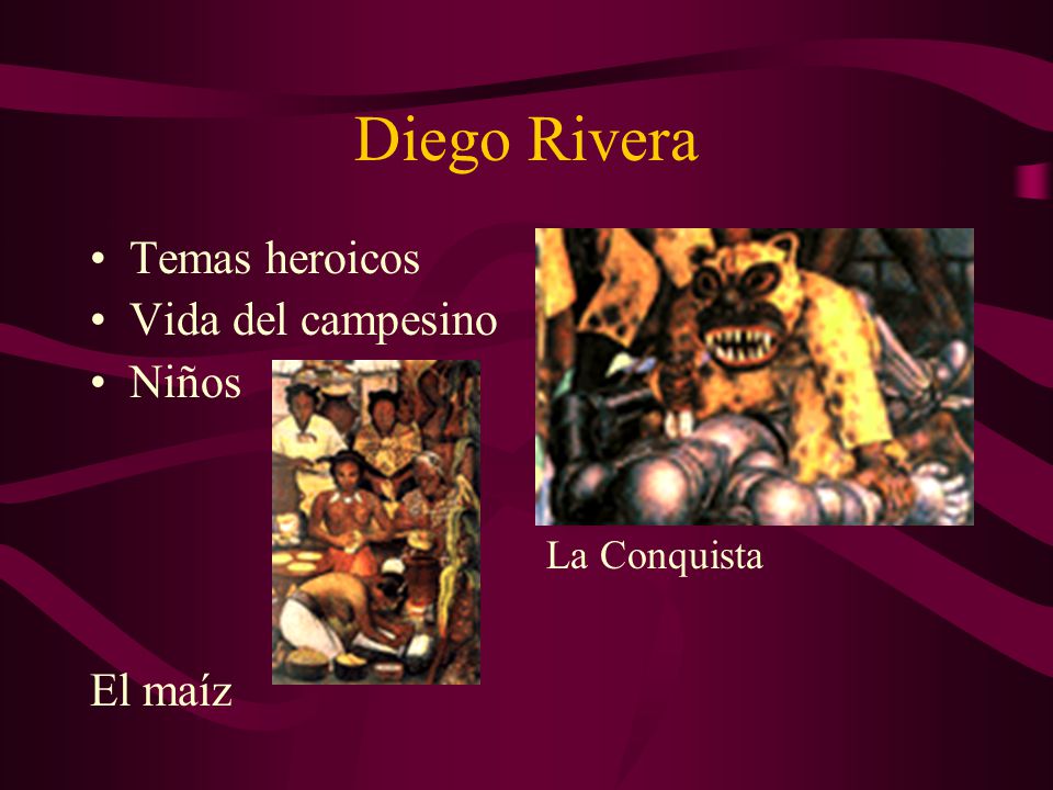Diego Rivera Temas heroicos Vida del campesino Niños El maíz