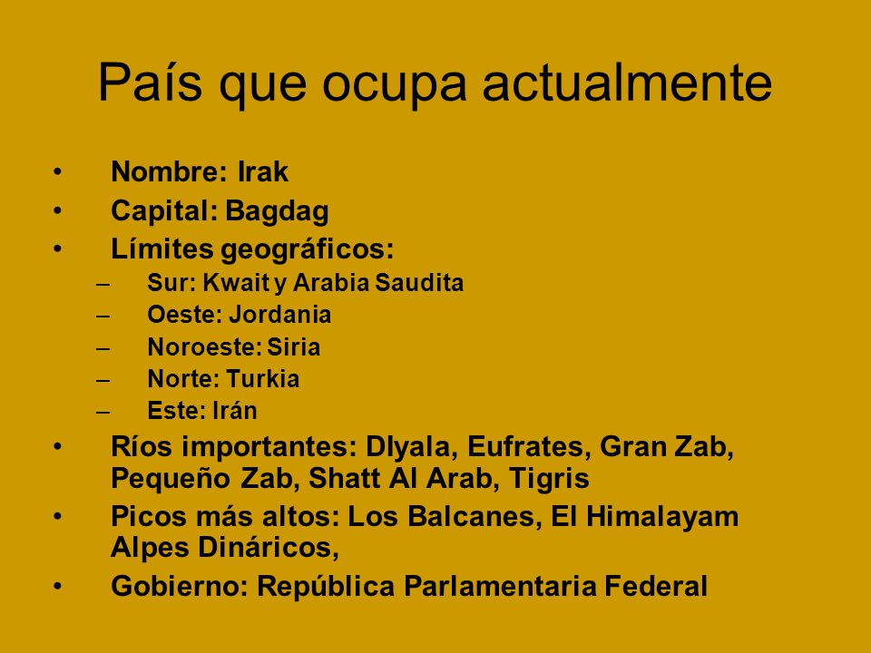 País que ocupa actualmente