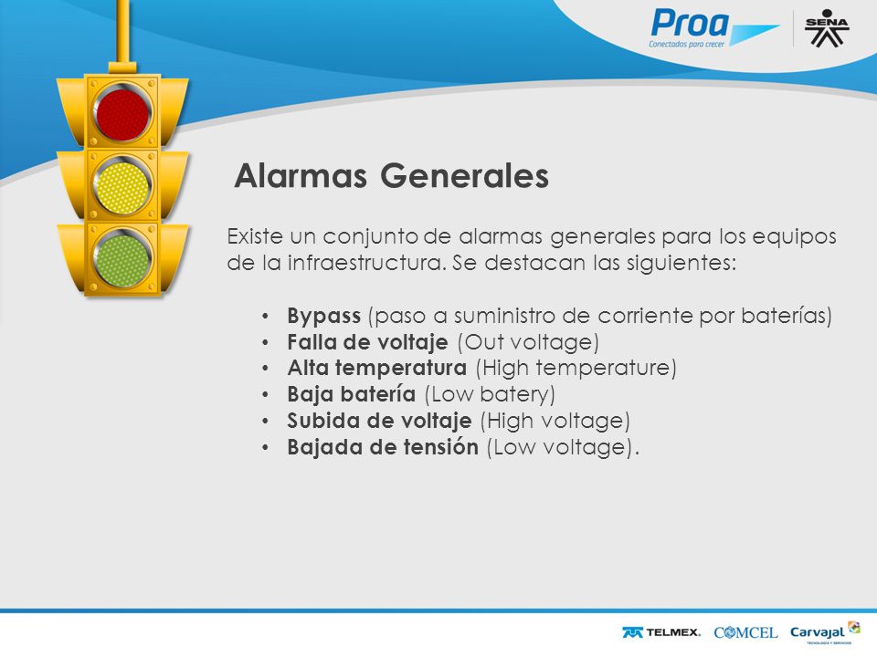 Alarmas Generales Alarmas Generales
