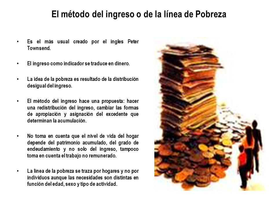 El método del ingreso o de la línea de Pobreza
