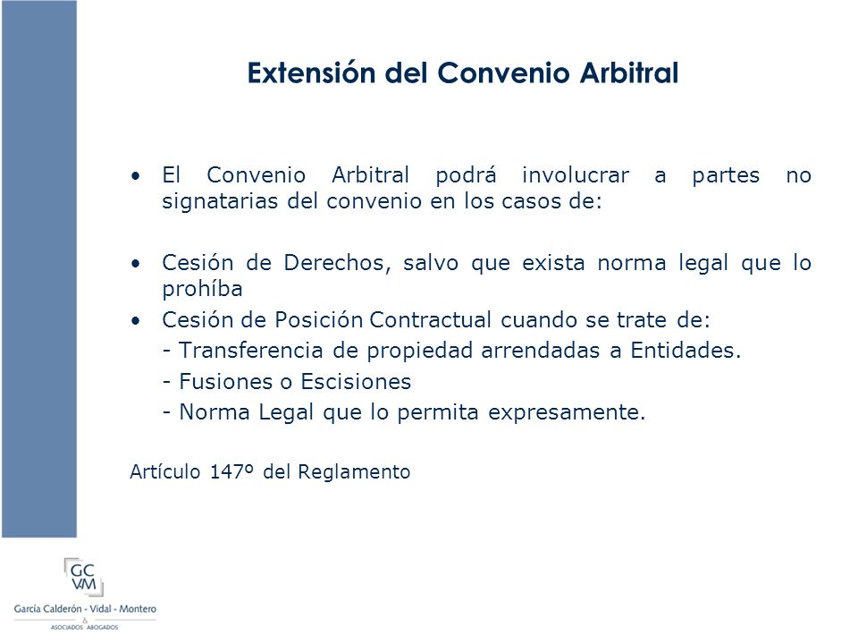 Extensión del Convenio Arbitral