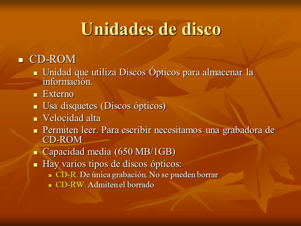 Unidades de disco CD-ROM