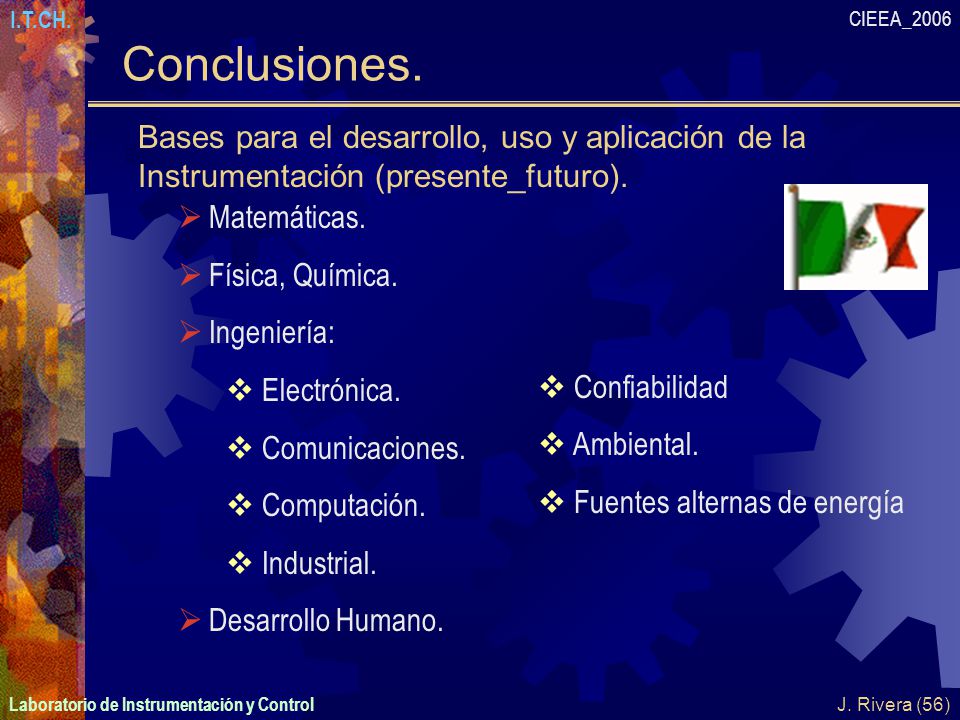 Conclusiones. Bases para el desarrollo, uso y aplicación de la Instrumentación (presente_futuro). Matemáticas.