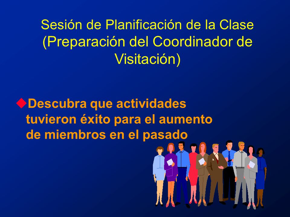 Sesión de Planificación de la Clase (Preparación del Coordinador de Visitación)