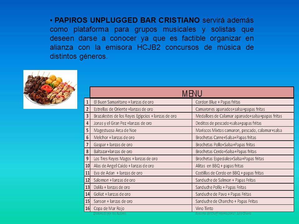 PAPIROS UNPLUGGED BAR CRISTIANO servirá además como plataforma para grupos musicales y solistas que deseen darse a conocer ya que es factible organizar en alianza con la emisora HCJB2 concursos de música de distintos géneros.