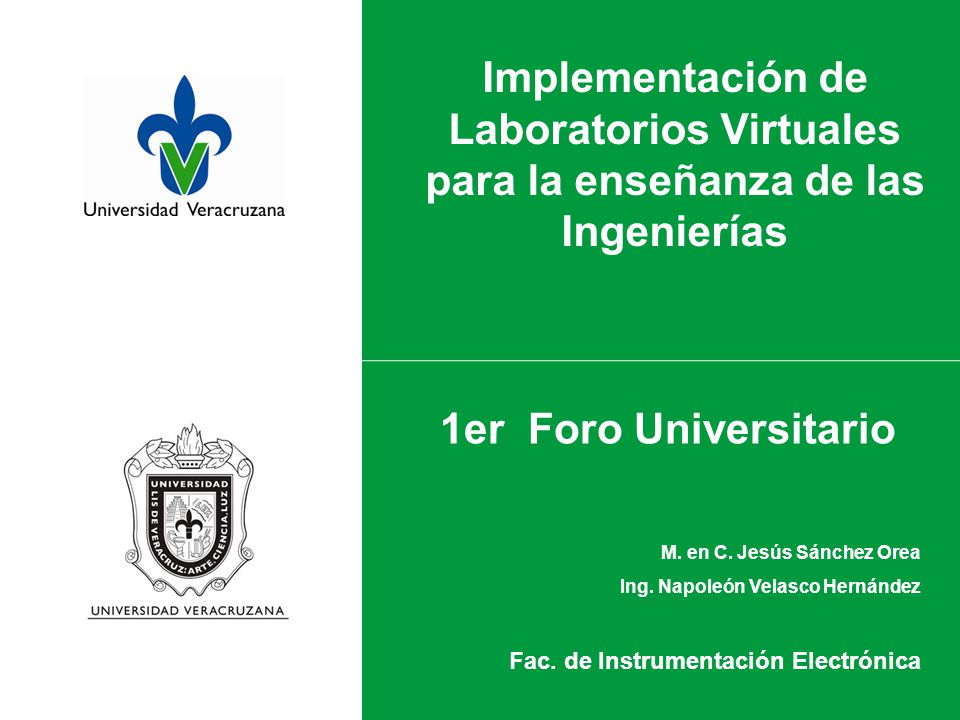 Implementación de Laboratorios Virtuales para la enseñanza de las Ingenierías